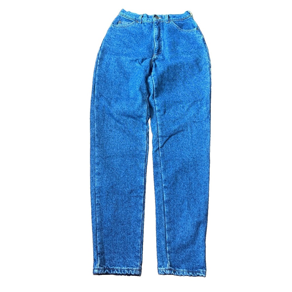 LL Bean Women's 8 Flannel Lined Blue Lumberjack Denim Jeans